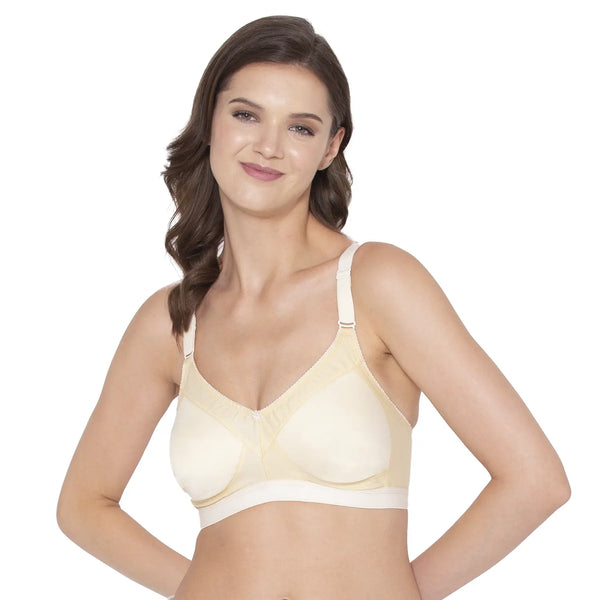 Souminie SEAMLESS Full Coverage Minimiser Bra - Double Layered, Non-Wired, Non Padded Cups, 100% Cotton