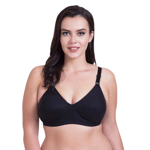 Rajnie Plus Size Full Coverage Minimizer Bra with Triple Hook & Eye - Maximum Support and Comfort