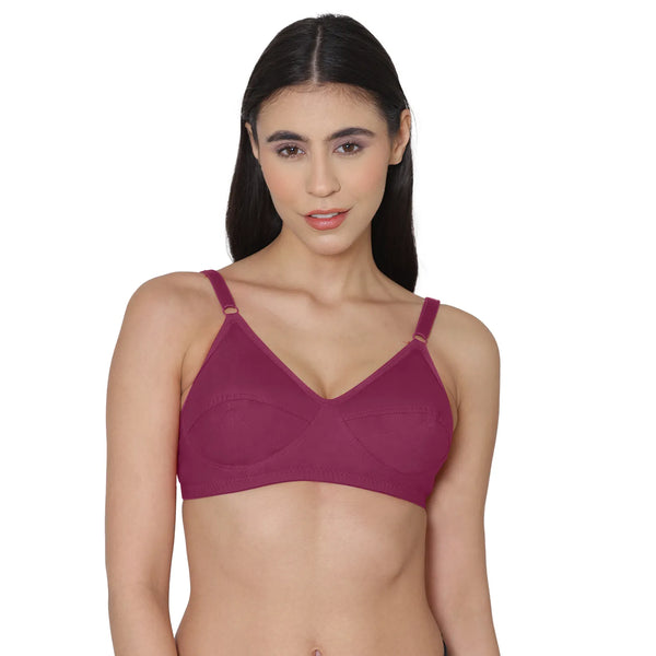 Komli Double Layered, Non-Wired, FULL Coverage, Padded Moulded Cups - 100% Cotton