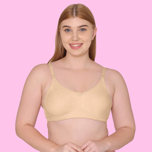 Tweens Minimizer Bra - Double Layered, Non-Wired, Full Coverage, Cotton