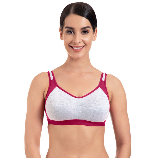 Komli Double Layered T-Shirt Bra - Non-Wired, Full Coverage, Super Support, Cotton Rich