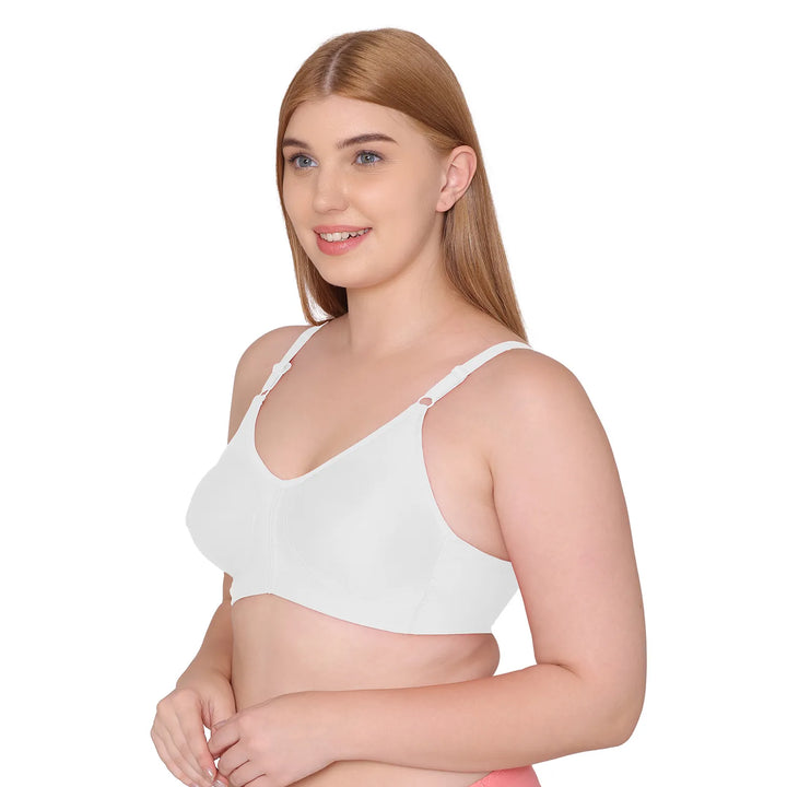 Souminie SEAMLESS Double Layered Non-Wired Full Coverage Bra - 100% Co –  Tweens