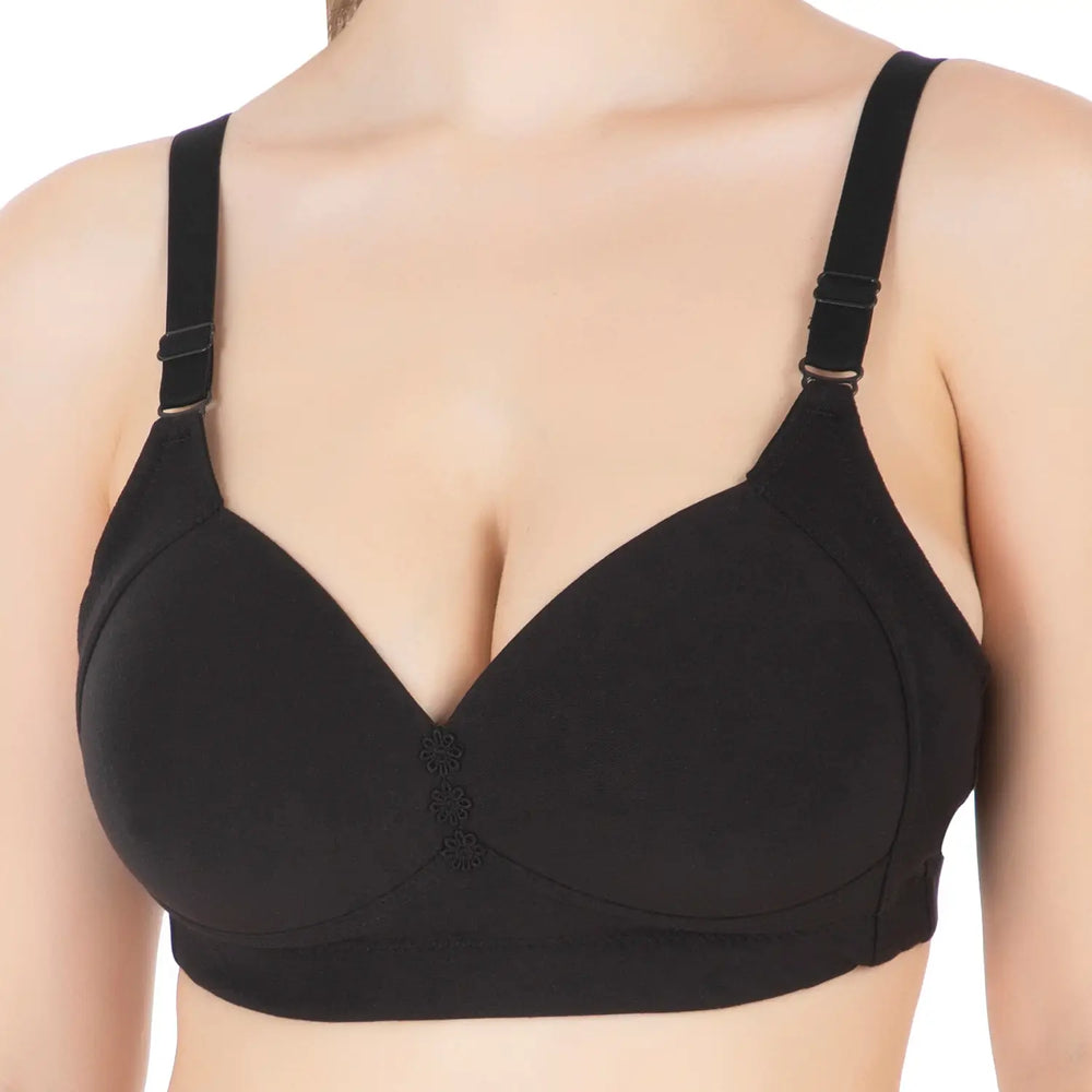Tweens LITE WITE Non-Wired Full Coverage Cotton Bra - Lightly Padded  Minimiser with Moulded Cups